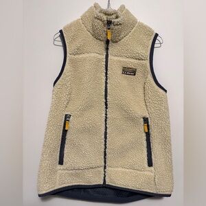 L.L.Bean women’s small cream sherpa vest